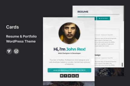 Cards - Resume & Portfolio WordPress Theme