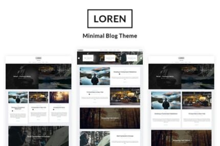 Loren Minimal Personal WordPress Blog Theme