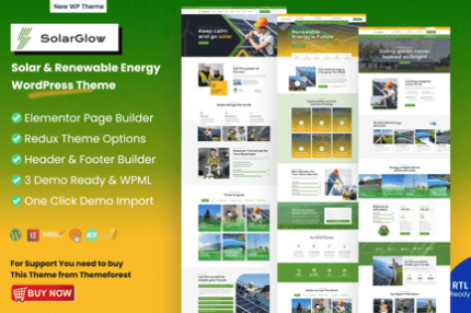 Solarglow - Solar & Renewable Energy WP Theme