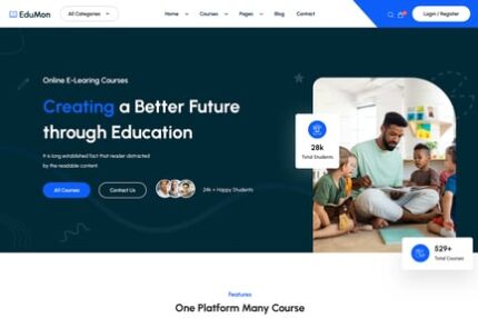 Edumoon - Education LMS WordPress Theme