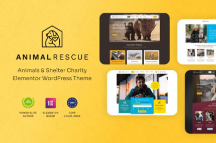 Animal Rescue - Shelter Charity WordPress Theme