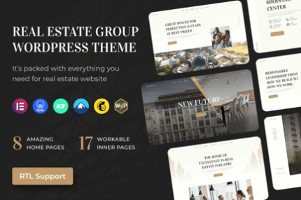 Real Estate Group WordPress Theme + RTL