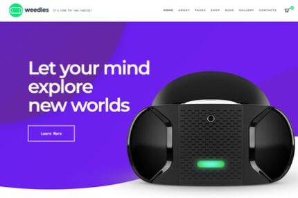 Weedles | Virtual Reality Landing Page & Store WP