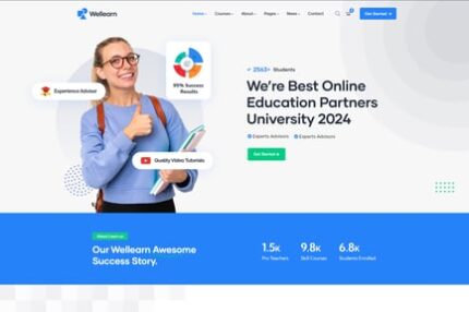 Wellearn - Online Learning WordPress Theme