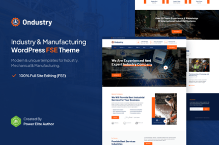 Ondustry – Industry & Manufacturing FSE WordPress