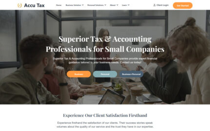 Accu Tax | Top Tax & Accounting CPAs website template Website Template