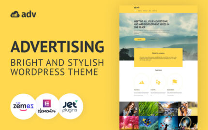 Adv - Bright And Stylish WordPress Advertising Theme WordPress Theme