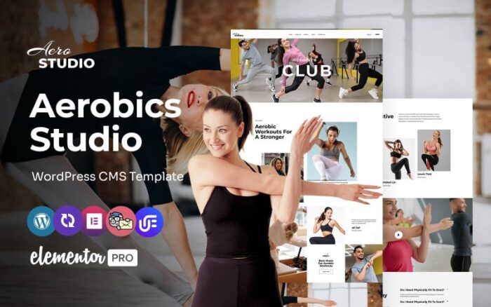 Aero Studio - Aerobics Classes Multipurpose WordPress Elementor Theme WordPress Theme