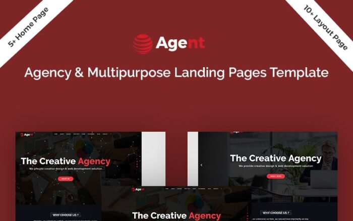 Agent Agency & Multipurpose Landing Page Template