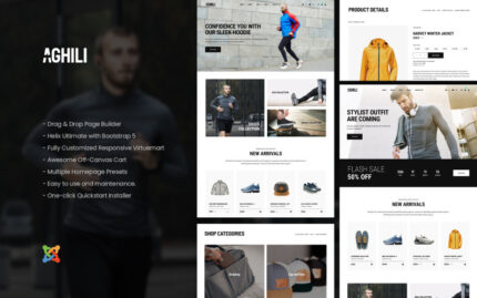 Aghili - Fashion and Sportwear Virtuemart Joomla Templates