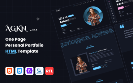 AGKN - Personal Portfolio HTML Template Website Template