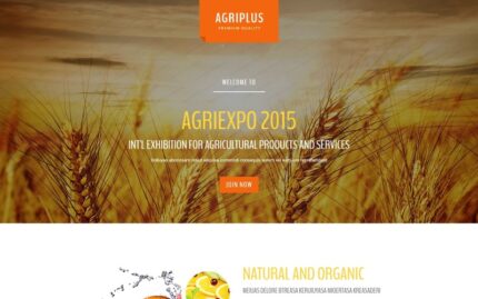 Agriculture Responsive Landing Page Template