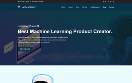 AI Artificial Robotics Html Templates Website Template