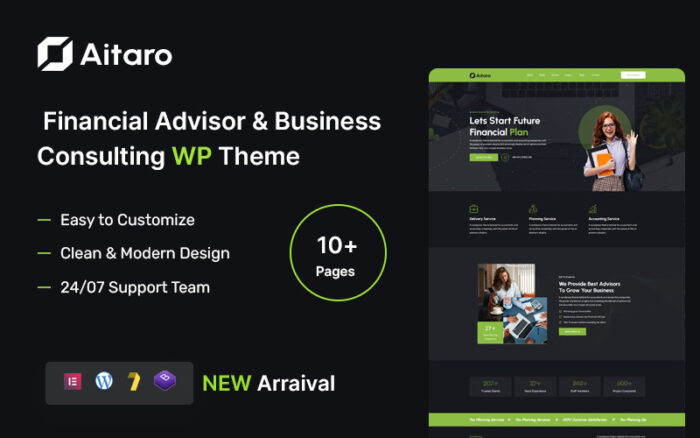 Aitaro – Financial Advisor & Business Consulting WordPress Theme