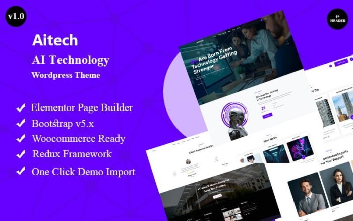 Aitech – AI & Technology Wordpress Theme WordPress Theme