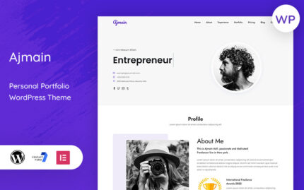 Ajmain – Portfolio Landing Page WordPress Theme