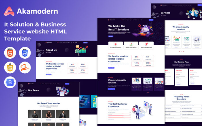 Akamodern - IT Solution & Multi-Purpose HTML5 Template Website Template