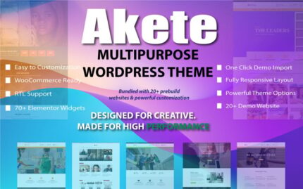 Akete - Multipurpose Premium Wordpress & WooCommerce Theme WordPress Theme