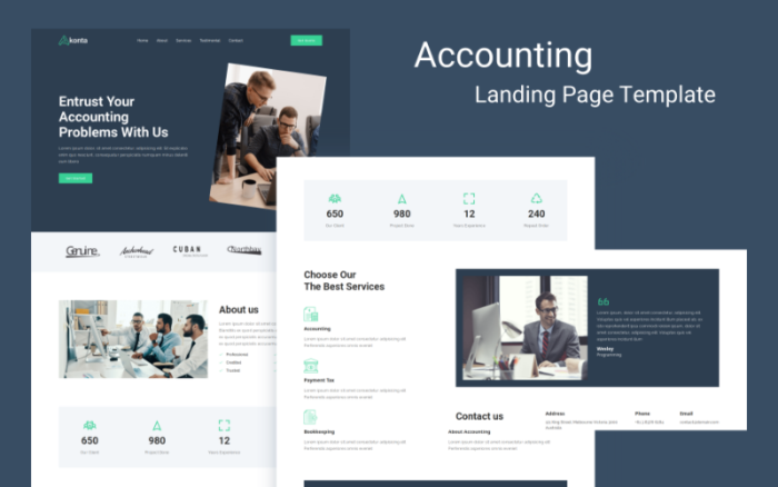 Akonta - Accounting Landing Page Template