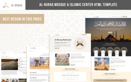 Al-Buraq – Mosque and Islamic Center HTML Template Website Template