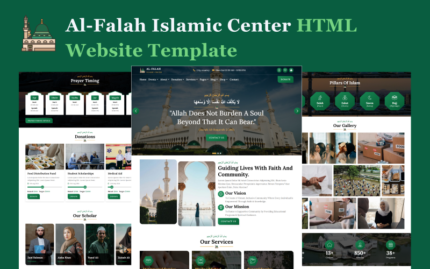 Al-Falah - Islamic Center HTML Website Template