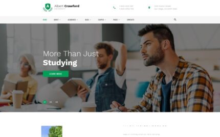 Albert Crawford - University Modern Multipage HTML Website Template