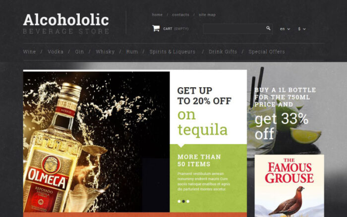 Alcoholic Beverage Store PrestaShop Theme