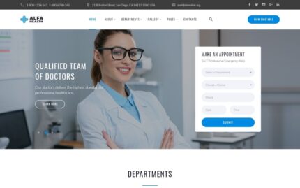 Alfa Health - Doctor Multipage HTML Modern Website Template