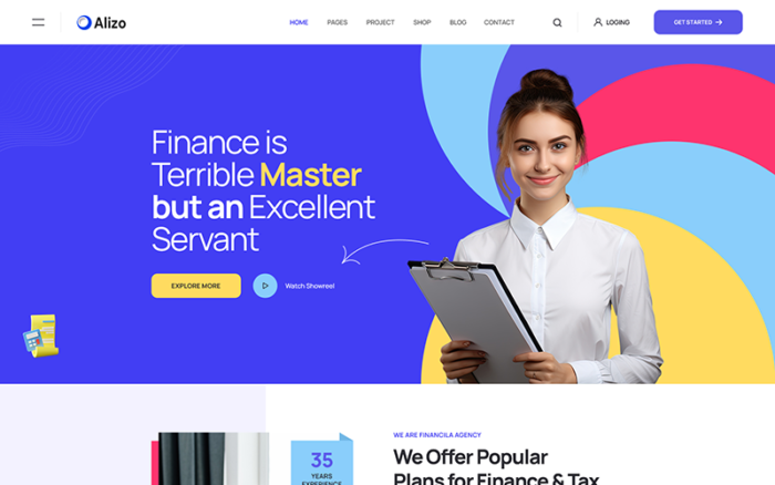 Alizo - Business & Finance WordPress Theme