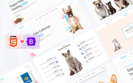 Animart Pet Shop Care bootstrap 5 Template Website Template