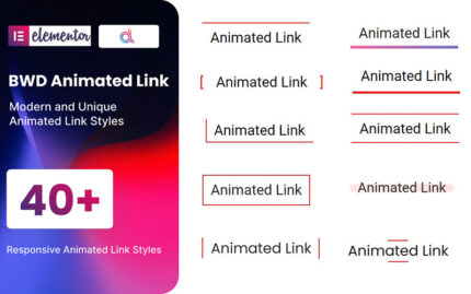 Animated Link WordPress Plugin For Elementor