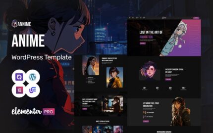 Annime - Anime And Manga WordPress Elementor Theme WordPress Theme