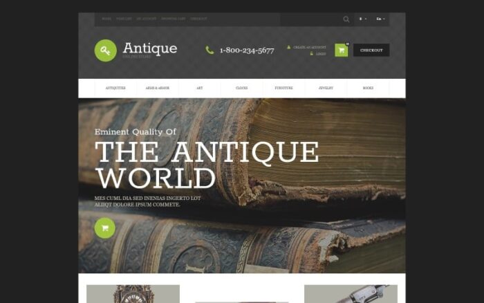 Antique Store OpenCart Template