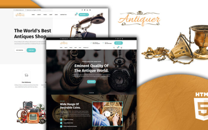 Antiquer Shop Yard Sale HTML5 Website Template