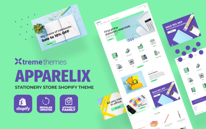 Apparelix - Stationery Clean Shopify Theme