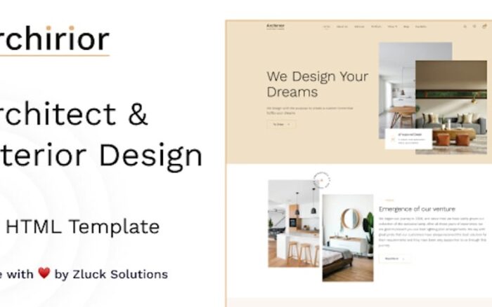 Archirior - Architect & Interior Design HTML Template Website Template