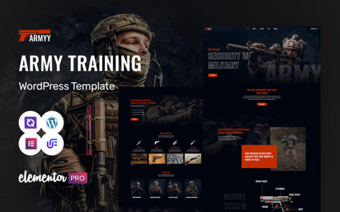 Armyy - Military And Army Training School WordPress Elementor Theme WordPress Theme