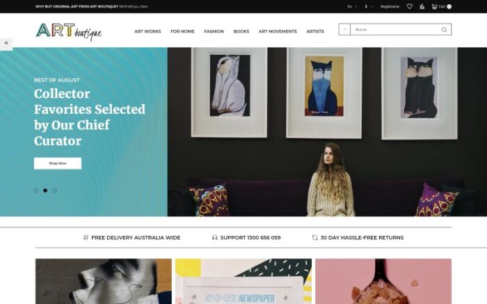 ARTboutique - Art Gallery Modern Bootstrap Ecommerce PrestaShop Theme