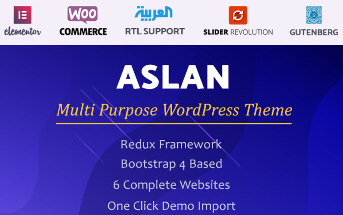 Aslan | Multi-Purpose Elementor WordPress Theme