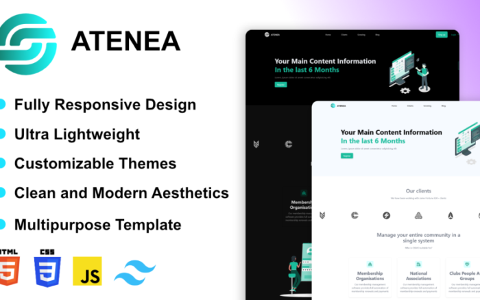 Atenea - Multipurpose Landing Page Template