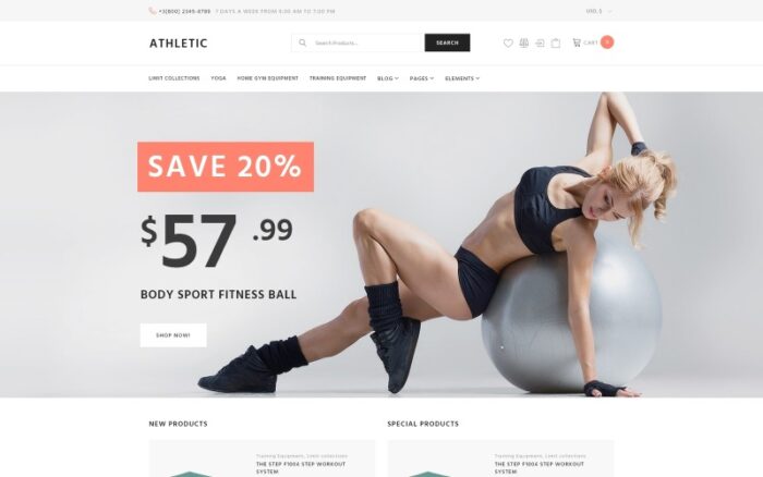 Athletic - Sports Store WooCommerce Theme