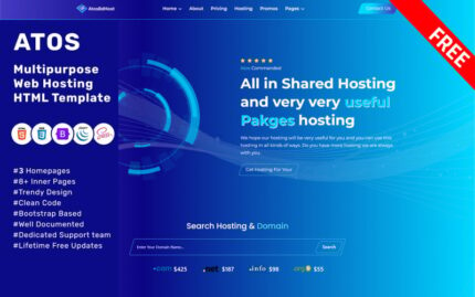 Atos - FREE Web Hosting HTML Template Website Template