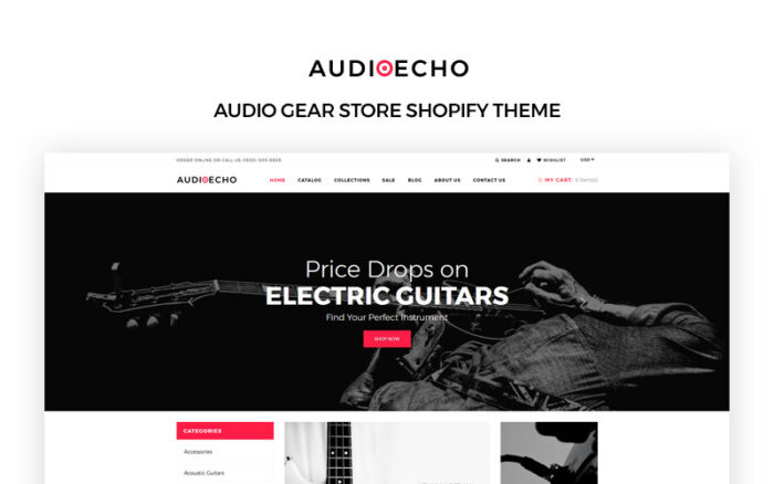 AudioEcho - Stylish Audio Gear Online Store Shopify Theme