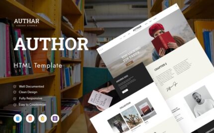 Authar – Book Author HTML Template Website Template