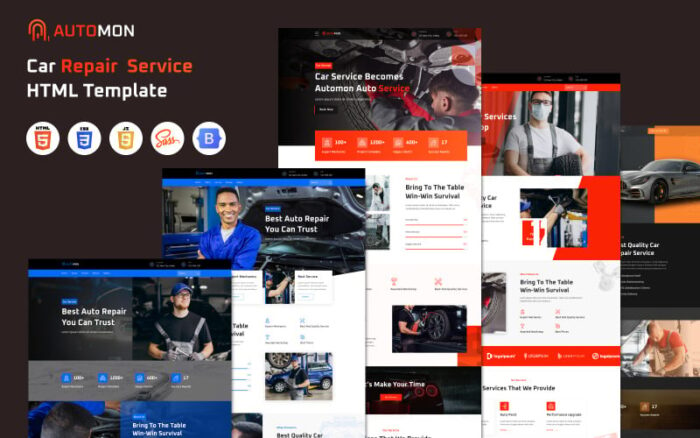 Automon - Car Repair Service & Auto Mechanic HTML Template Landing Page Template