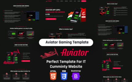 Aviator Win Game HTML Template Website Template