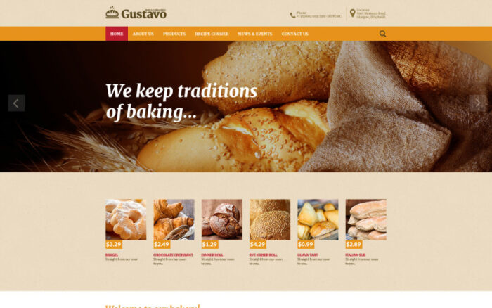 Bakery Responsive Website Template