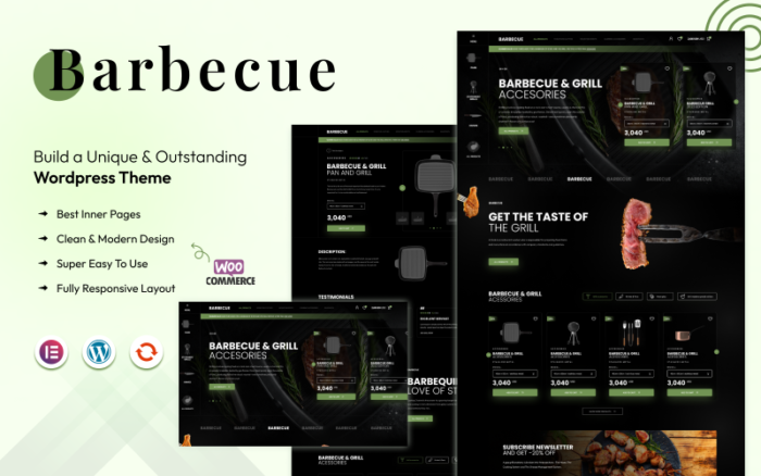 Barbecue - Food Theme Elementor WordPress Template WooCommerce Theme