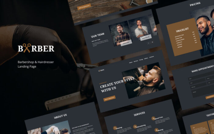 Barbershop - Landing Page Template