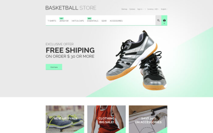 Basketball Uniform PrestaShop Theme